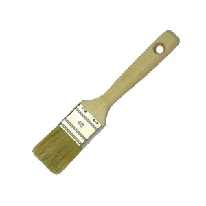 Paint Brush Featuring Top-Notch White Bristles and a Flat Trim Design