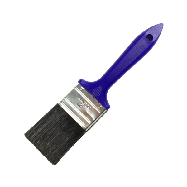 Plastic Handle Paint Brush with Black Dyed Bristle and PET Hollow Filament