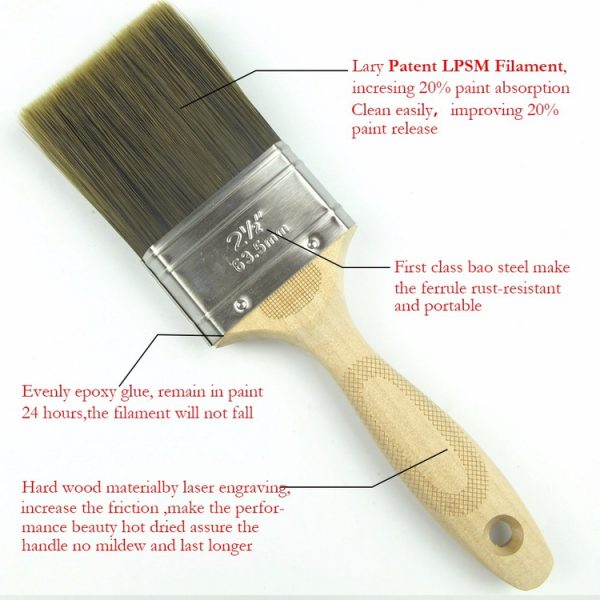 ECO Craft Flat Paintbrush - Sustainable Bi-color Polyester - Image 3