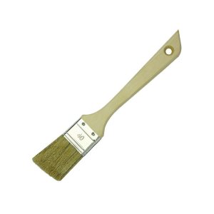 Pure white bristles Paint Brush with Non-Symmetrical Design FSC Certified Handle