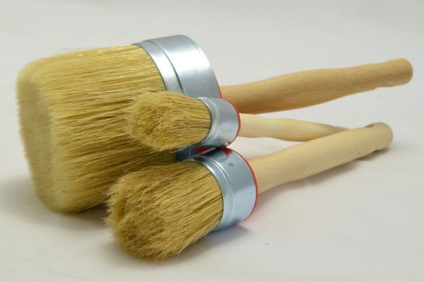 Round Paint Brush Set - Versatile Sizes (30mm, 35mm, 40mm, 45mm, 50mm) - Gray Pure Bristle - Image 3