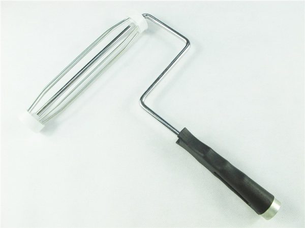 A Superior Paint Roller Frame: Chrome-Plated Frame, 6mm Rod, 4 Wires, Plastic Handle – Compatible with Spiral Extension Poles - Image 3